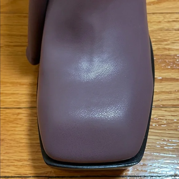 NWT Jeffrey Campbell Dauphin Knee-high Square-toe Heel Boots Size 10 Violet - Picture 14 of 16